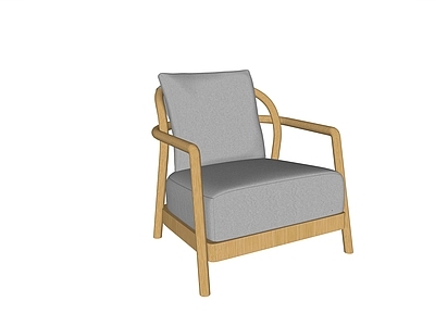 北欧休闲椅 实木休闲椅 单人沙发
