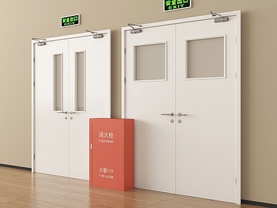 现代简约双开门 消防门防火门 安全出口消火栓