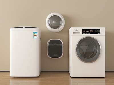 奶油风洗衣机 洗衣机滚筒洗衣机 壁挂式洗衣机