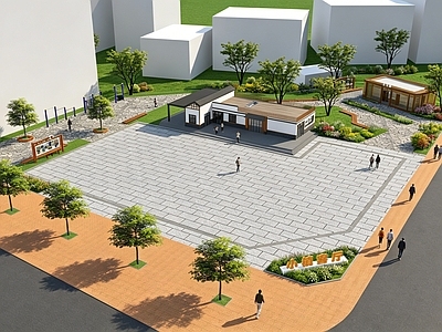 新中式乡村公园 乡村公园 小镇客厅 转角公园 口袋公园 街角公园