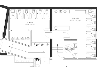 公共卫生间 公共卫生间平面图 公卫平面图