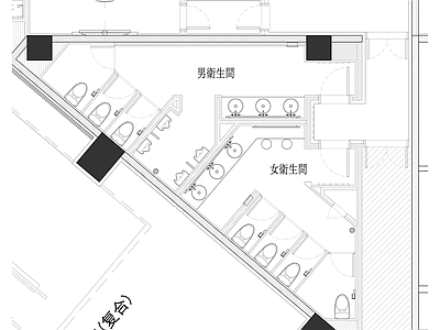 公共卫生间 公共卫生间平面图 公卫平面图