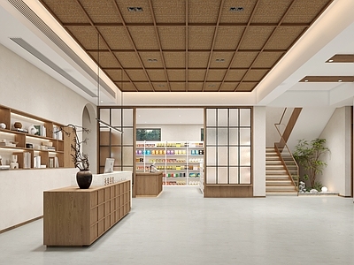 侘寂民宿大厅 民宿 超市 餐厅 画