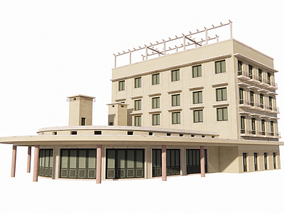 现代主义酒店建筑 复古建筑 酒店建筑