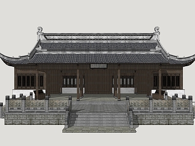中式古建筑 江南民居大院 古代民居建筑 园林古建 影视民居建筑