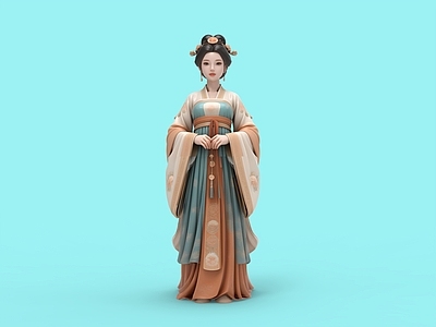 新中式虚拟人物 宋代服饰 古装美女 汉服 古代美女