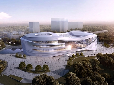 现代主义艺术风格建筑 现代异形场馆