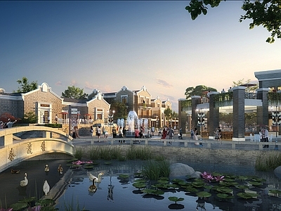 新中式文旅项目景观 民国建筑商业 石库门建筑商业