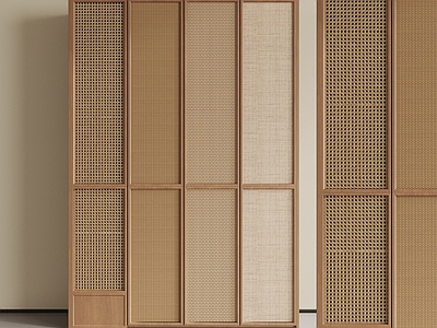 日式隔断 中古藤编隔断 编织隔断 藤编编织 屏风隔断