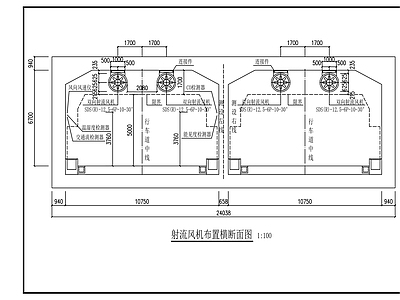 其他节点详图 隧道射流风机安装 大样图