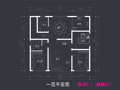 别墅建筑 农村自建房 三层小别墅