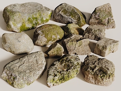 侘寂景观石 现代石头 石块 景观石