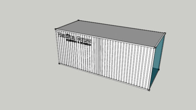 集装箱模块模块2400x6000到办公室和住宅。 显示器 垃圾箱 室外 监视器