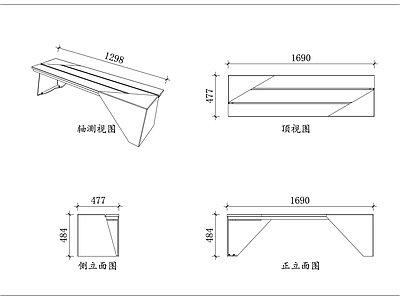家具图库 几何钢架凳 造型长条凳 铁艺几何凳 创意长坐凳 简约钢架凳