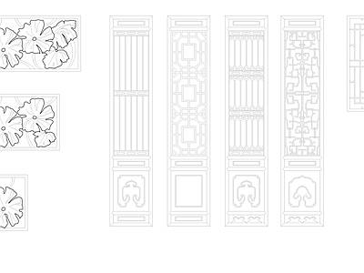 仿古建筑 古建花窗