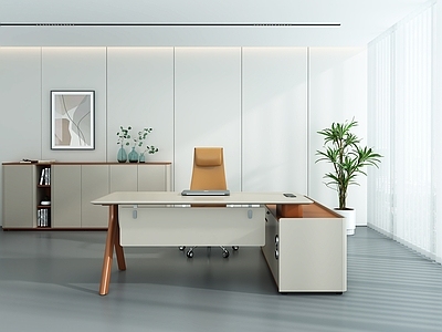 现代简约办公桌 现代办公桌椅 经理桌 经理文件柜 办公椅 经理办公室