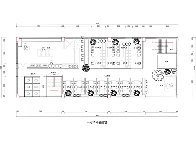 茶馆 茶室空间平面图 茶馆设计平面图 餐饮茶室平面图
