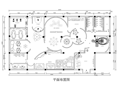 其他商业空间 体能训练室平面图 儿童体能室平面图 体能馆设计平面图