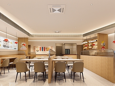 现代简约快餐店 包子早餐店 快餐店