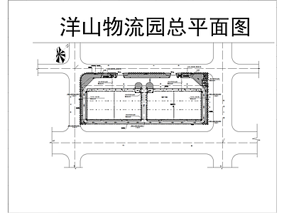 产业园建筑 洋山物流园总图