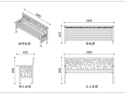 家具图库 树纹靠背椅 枝纹铁艺椅 花纹长条椅 铁艺休闲椅 浮雕靠背椅