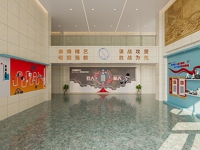 现代简约科技展厅 航天馆 科技馆 火箭