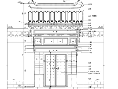 仿古建筑 苏州园林砖细门楼 古建筑大门 砖雕门楼 苏州民居