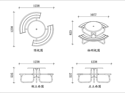家具图库 半圆休闲桌 弧形户外桌 半园庭院桌 半月观景桌 弧形边桌