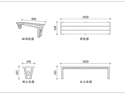 家具图库 拼接木长凳 防腐拼条凳 户外拼木凳 庭院条木凳 实木拼接凳