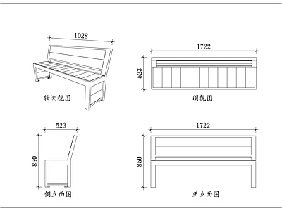 家具图库 棕面框式椅 现代长条椅 灰框休闲椅 户外框面椅 简约棕面椅