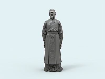 中式雕塑摆件 屈原 古人