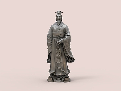 新中式雕塑摆件 屈原雕塑 屈原 古人