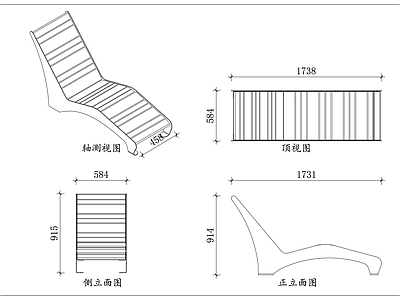 家具图库 户外休闲床 简易躺卧床 庭院睡躺椅 露天休闲榻 便携休闲床