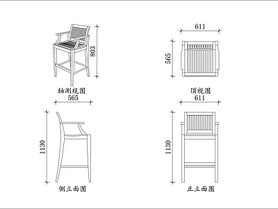 家具图库 木质吧椅 木面高脚椅 实木吧椅 木款吧台椅 休闲木高椅