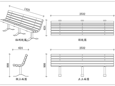 家具图库 十字底坐椅 公共休闲椅 落地十字椅 广场公用椅 底座连体椅
