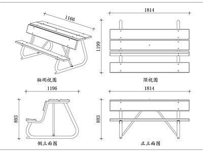 家具图库 连体课桌椅 校园长条桌 组合学习桌 联排课桌椅 一体学习桌