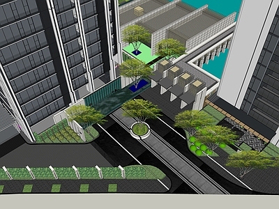 现代主义小区建筑 万科河颂映象府 杭州万科 现代高层 示范区
