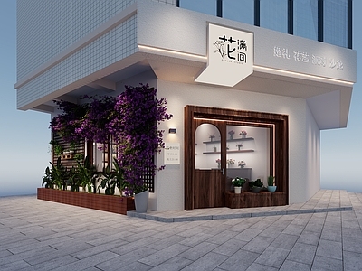 现代简约花店 门头 花店 花店门头