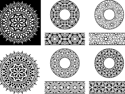 其他图库 花纹 纹理 贴图 欧式 线稿