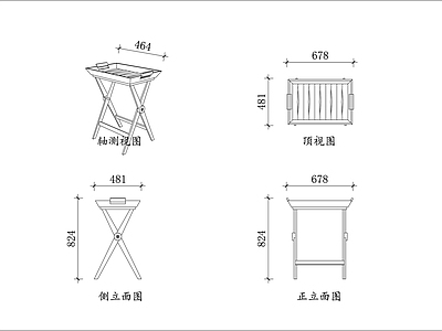 家具图库 柚木小边桌 实木托盘桌 庭院置物桌 原木休闲桌 户外承物桌