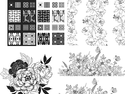 其他图库 花纹 纹理 贴图 线稿
