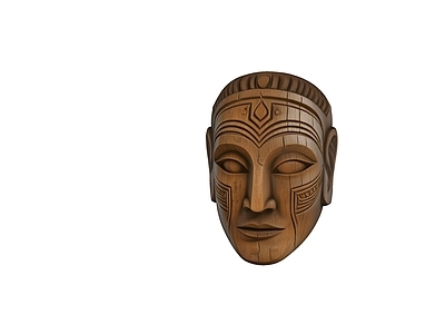 原木雕塑摆件 实木面具 面具 印第安面具 复古面具 做旧面具