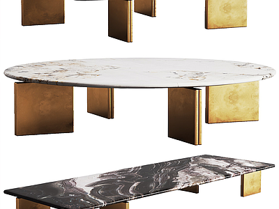 意式极简茶几 Minotti 异形咖啡桌
