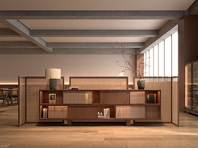 禅意中餐厅餐边柜