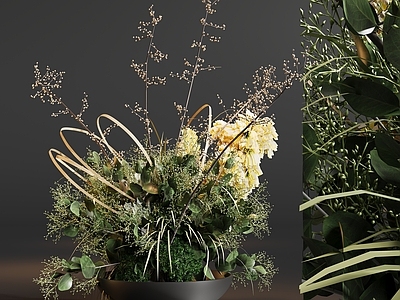禅意花艺 花卉花艺植物摆件