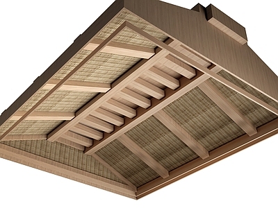 日式屋檐 现代坡屋顶吊顶 包厢吊顶 工装吊顶
