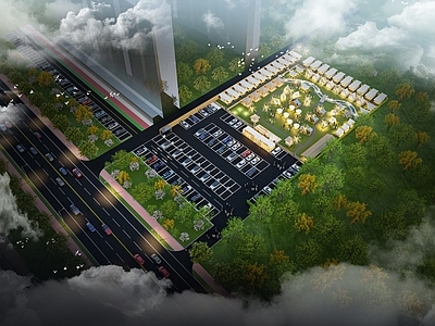 现代主义房车营地 营地 露营 太空舱 文旅 小院