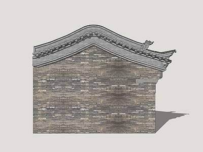 中式古建筑 建筑山墙 封火墙 白族民居山墙