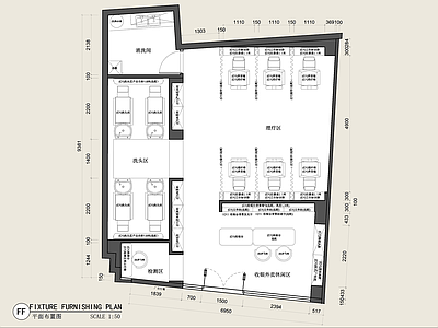 理发店 现代理发店 美发店 美发沙龙 美容美发 丝域养发