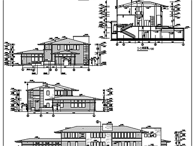 其他建筑 会所平立面图
